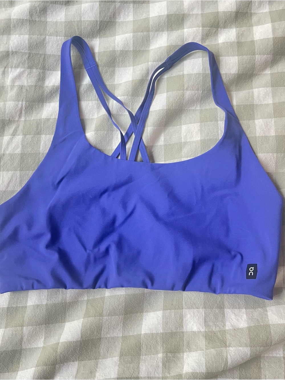 On Running Strappy Sports Bra in Periwinkle Blue